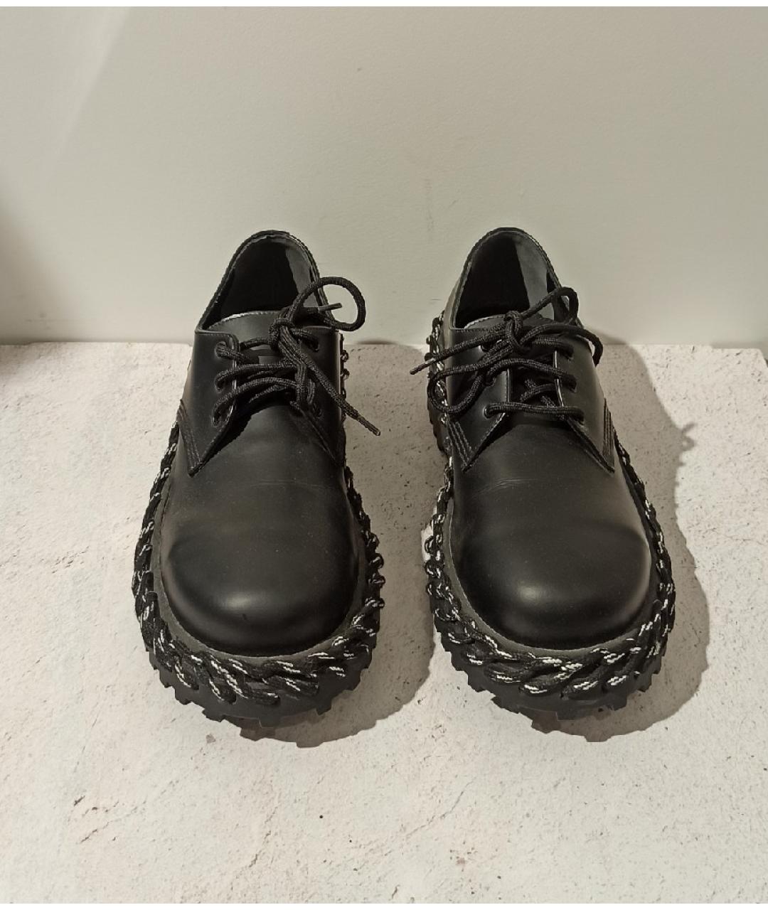 BALENCIAGA Черные кожаные ботинки, фото 2