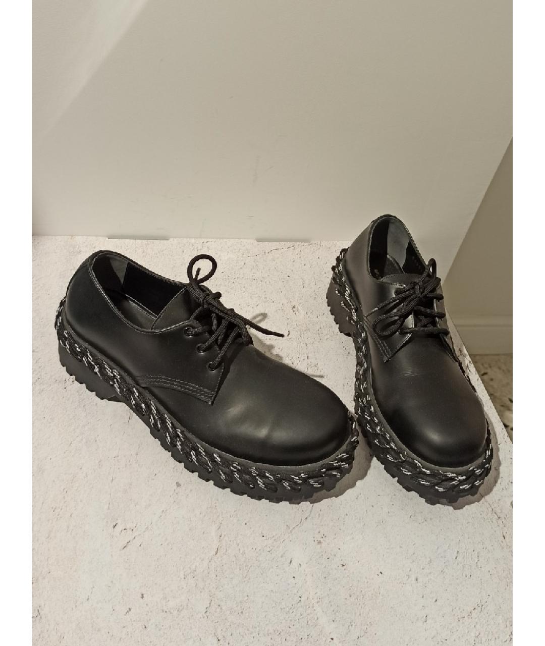 BALENCIAGA Черные кожаные ботинки, фото 4