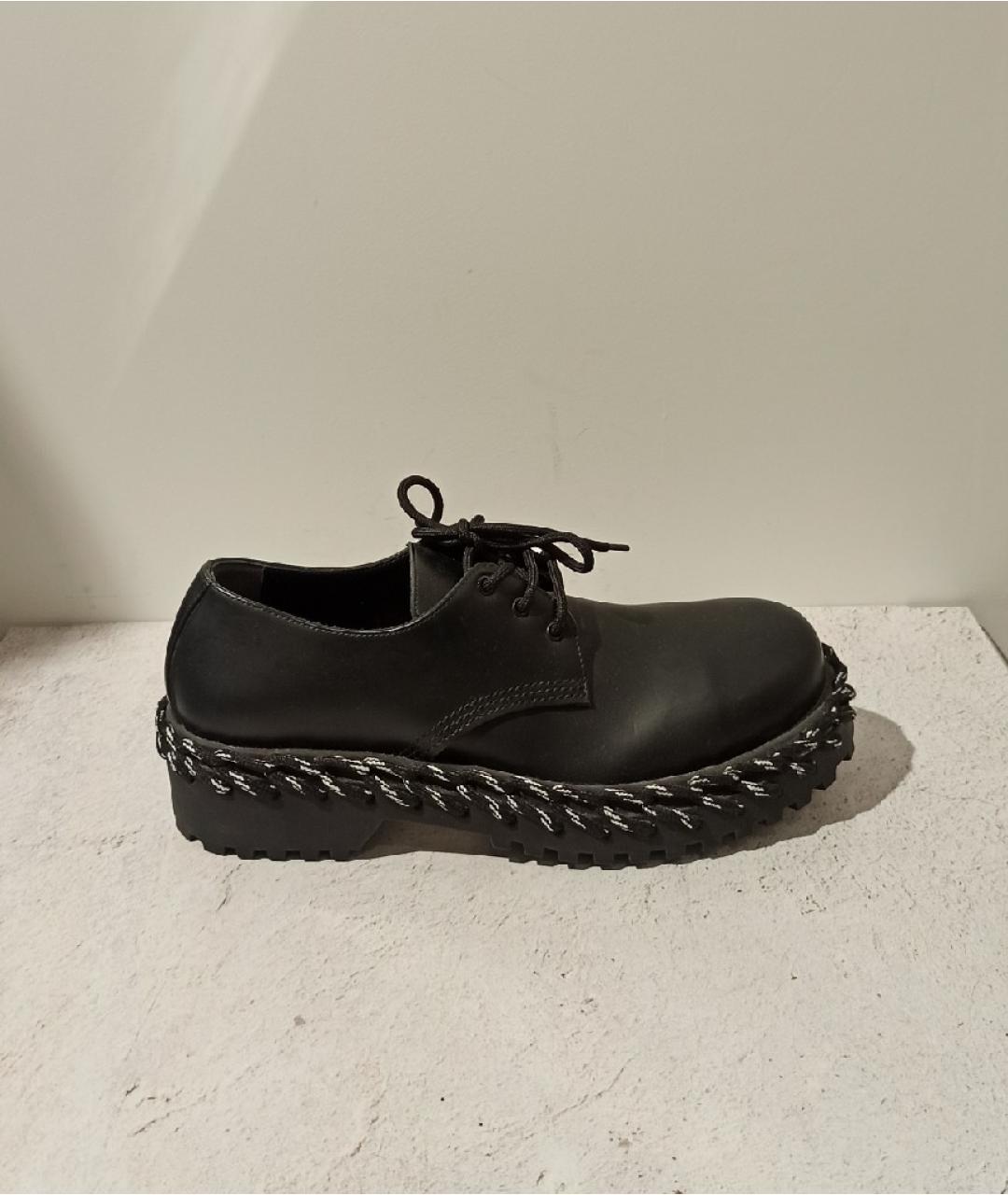 BALENCIAGA Черные кожаные ботинки, фото 8