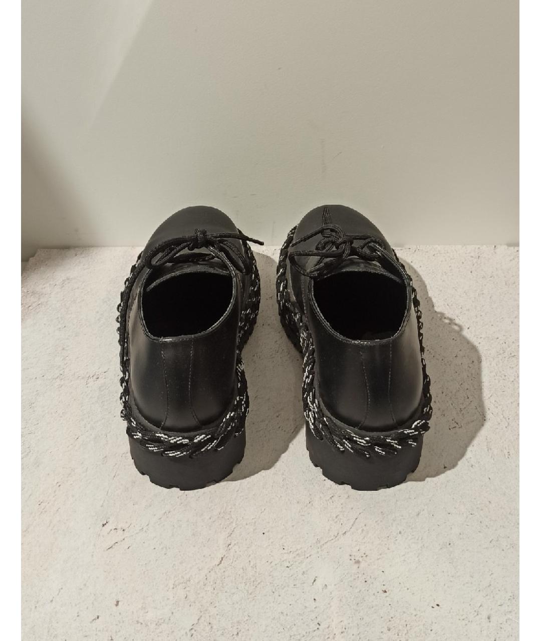 BALENCIAGA Черные кожаные ботинки, фото 3