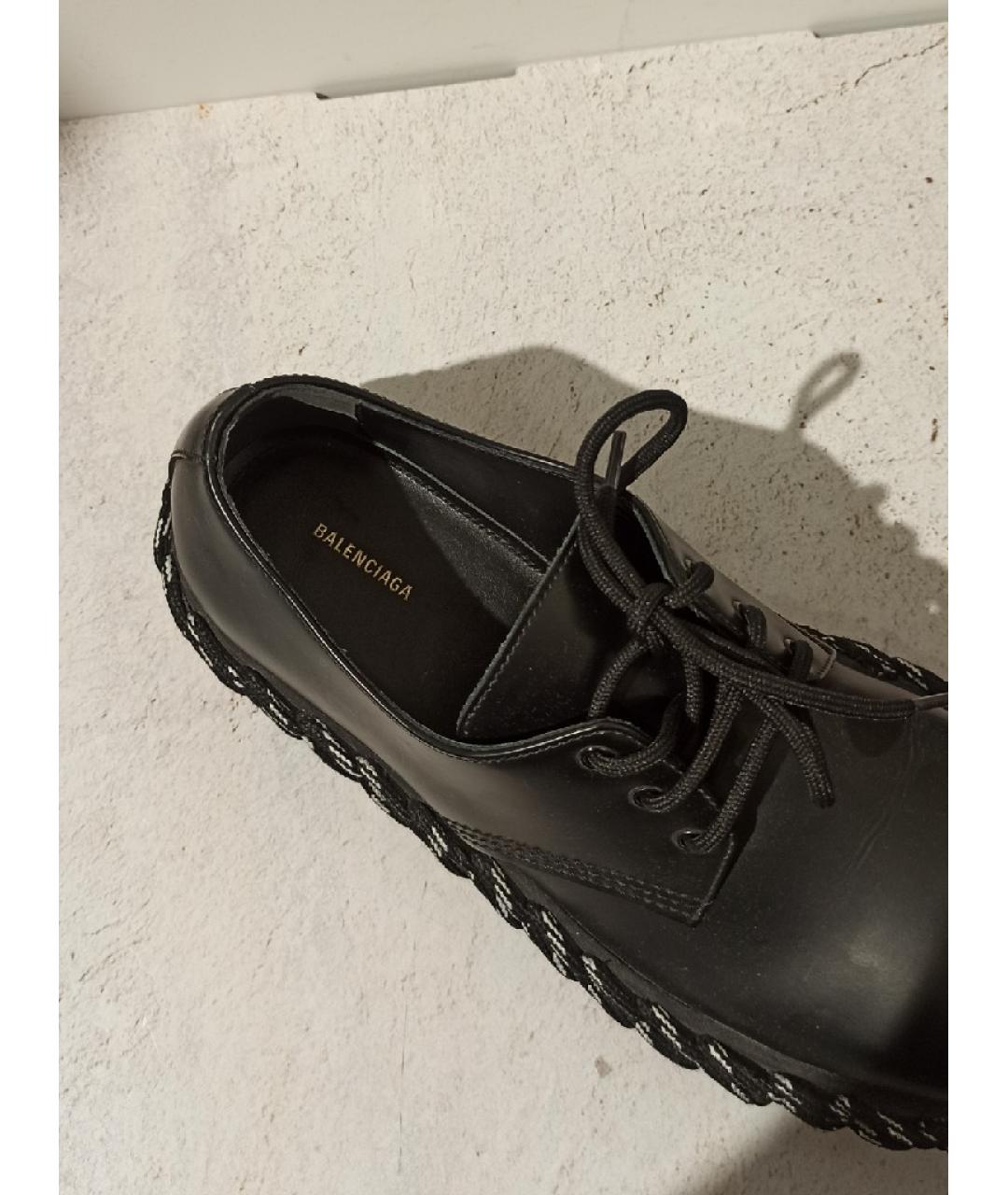 BALENCIAGA Черные кожаные ботинки, фото 5