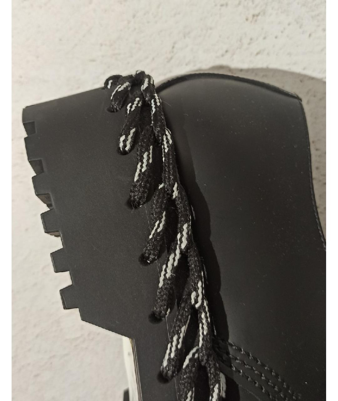 BALENCIAGA Черные кожаные ботинки, фото 7