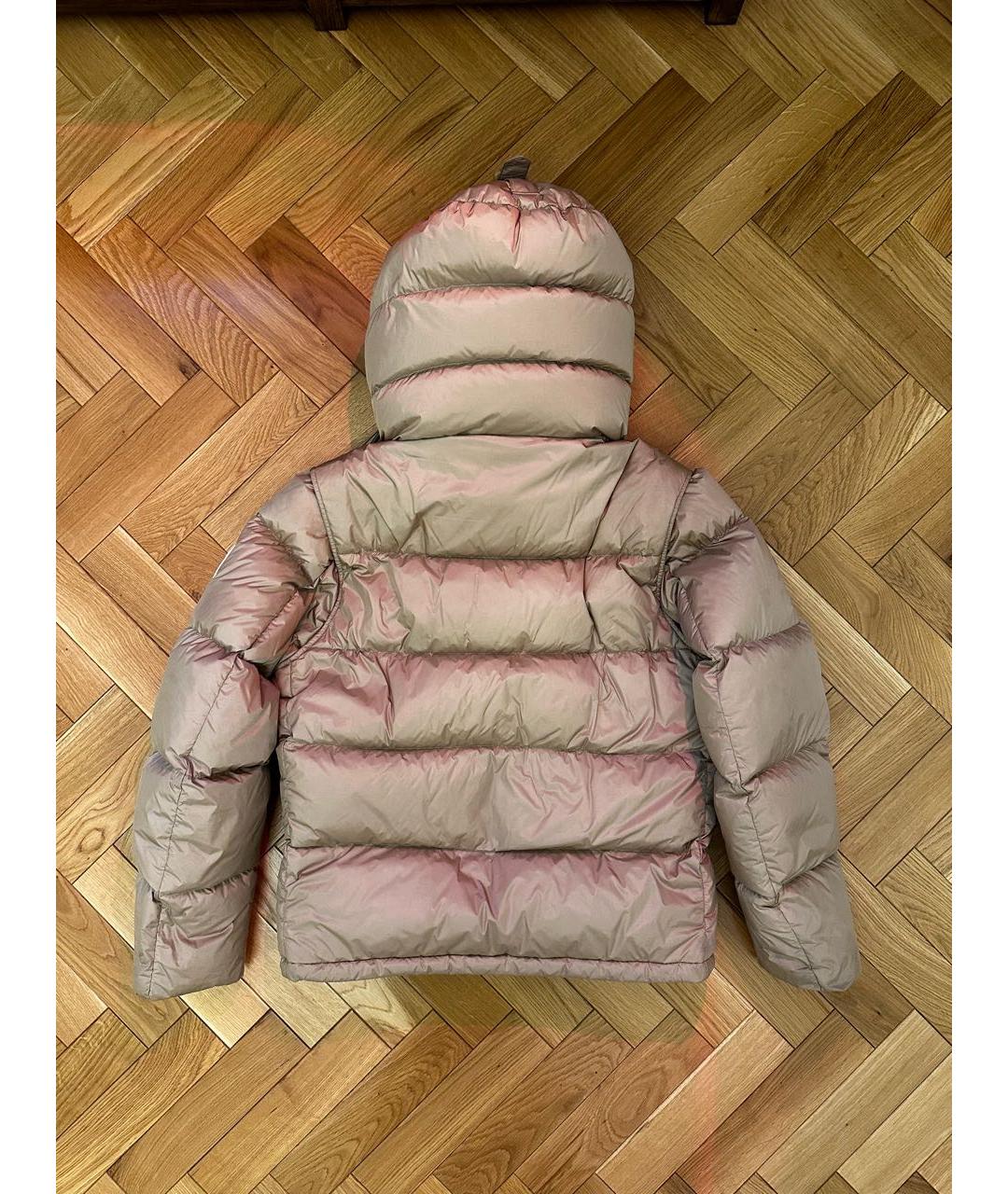 BURBERRY Бежевый полиамидовый пуховик, фото 2