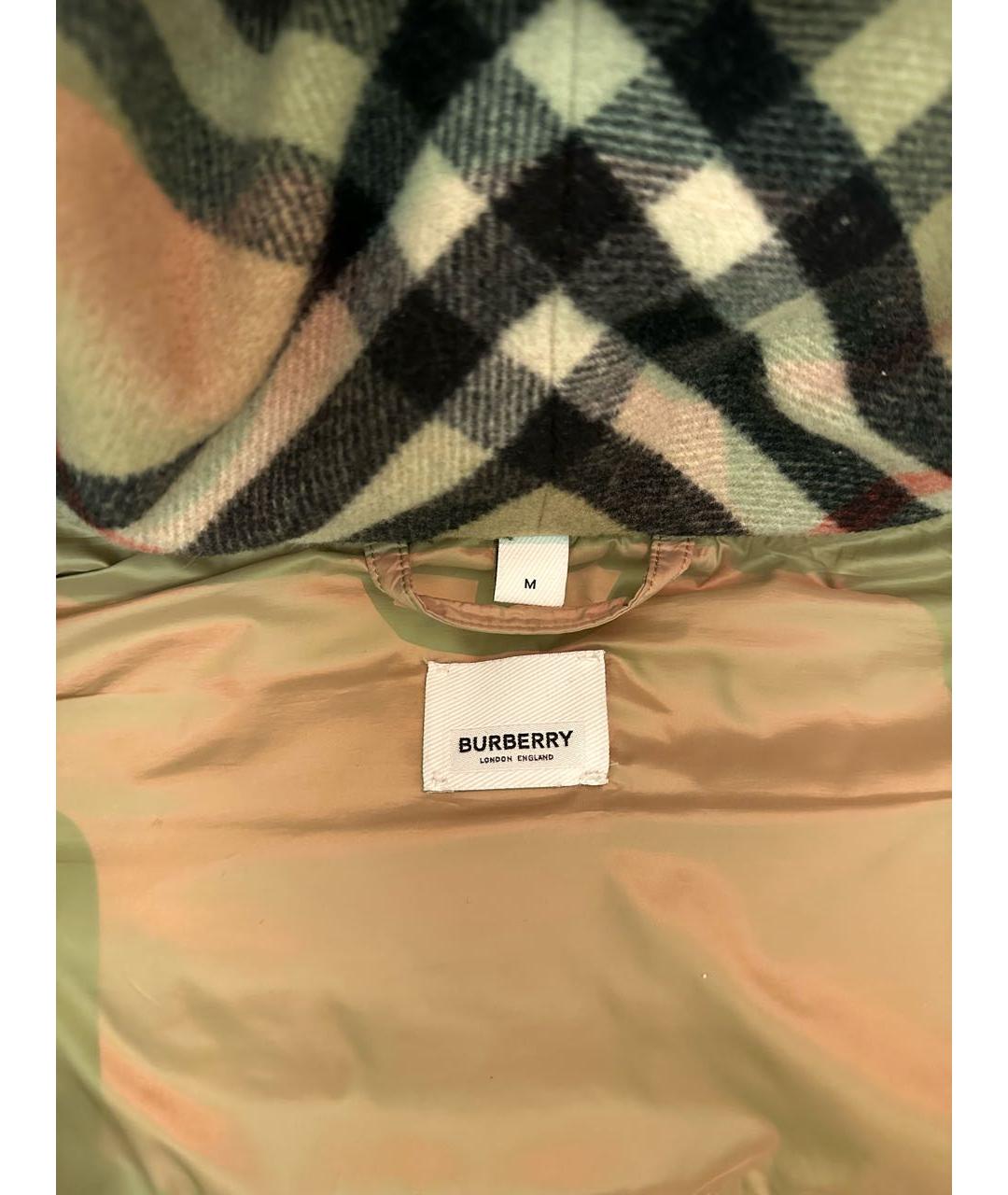 BURBERRY Бежевый полиамидовый пуховик, фото 3