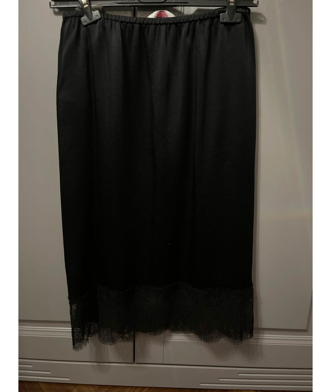VALENTINO Черная полиамидовая юбка миди, фото 4