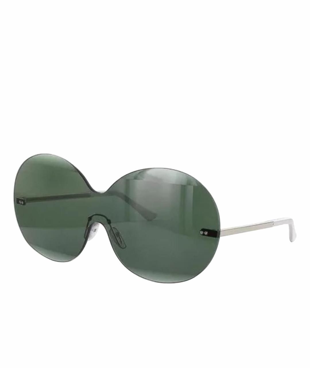 MARNI Зеленые металлические солнцезащитные очки, фото 1
