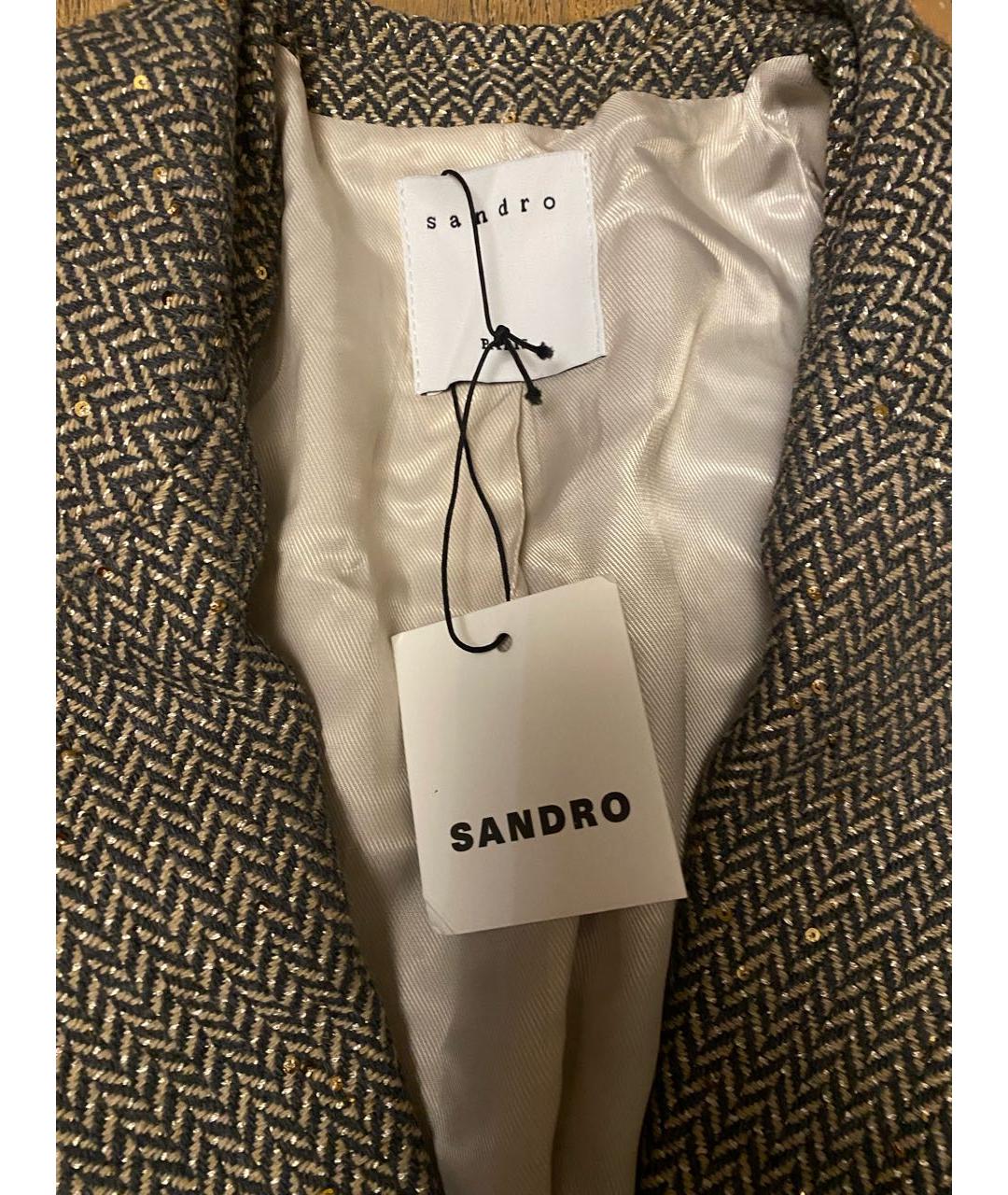 SANDRO Бежевый жакет/пиджак, фото 3