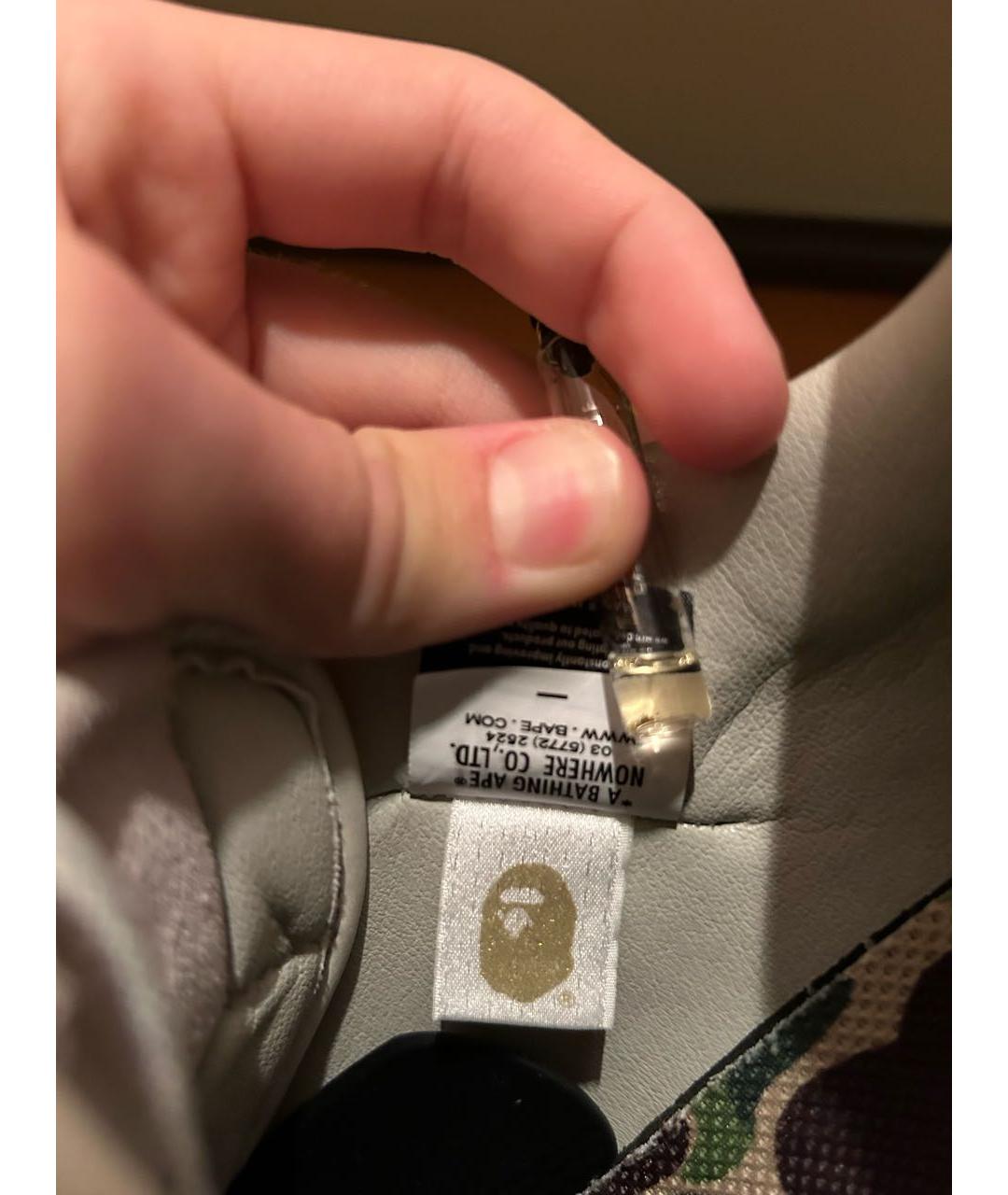 A BATHING APE Бежевые кожаные низкие кроссовки / кеды, фото 7