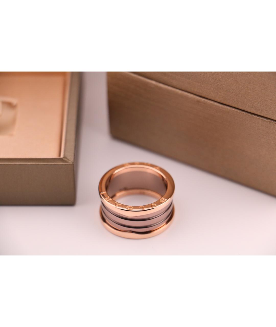 BVLGARI Коричневое кольцо из розового золота, фото 4