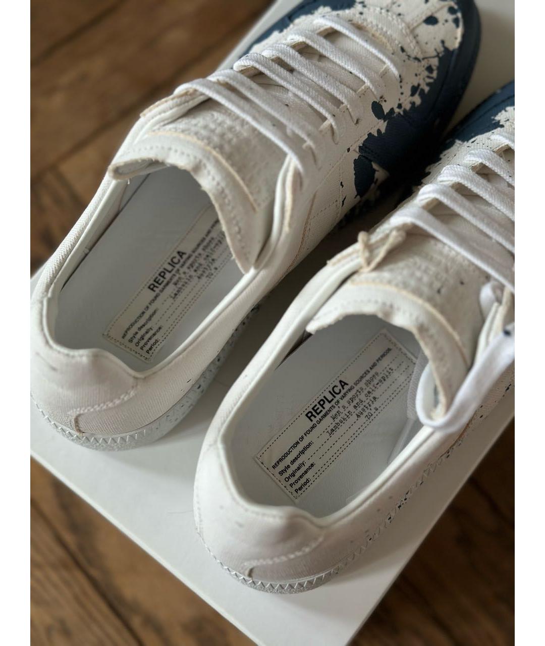 MAISON MARGIELA Белые текстильные кеды, фото 6