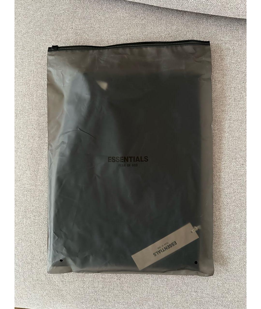 FEAR OF GOD ESSENTIALS Черная хлопковая футболка, фото 6