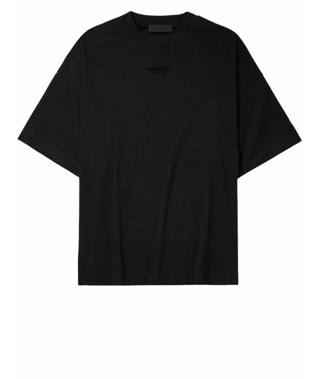 FEAR OF GOD ESSENTIALS Черная хлопковая футболка, фото 1