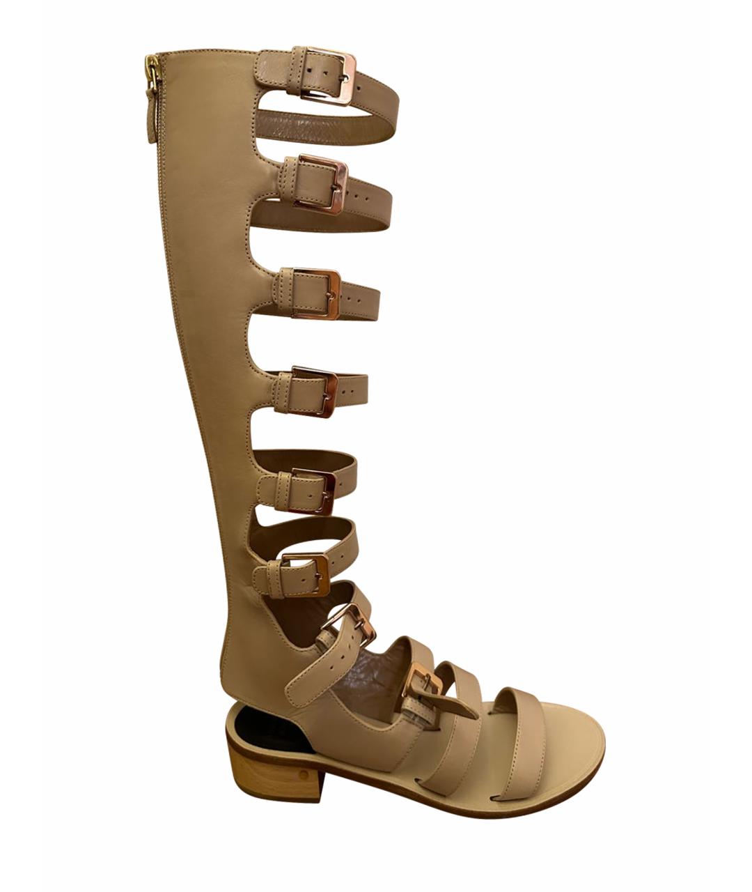 LAURENCE DACADE Бежевые кожаные сандалии, фото 1