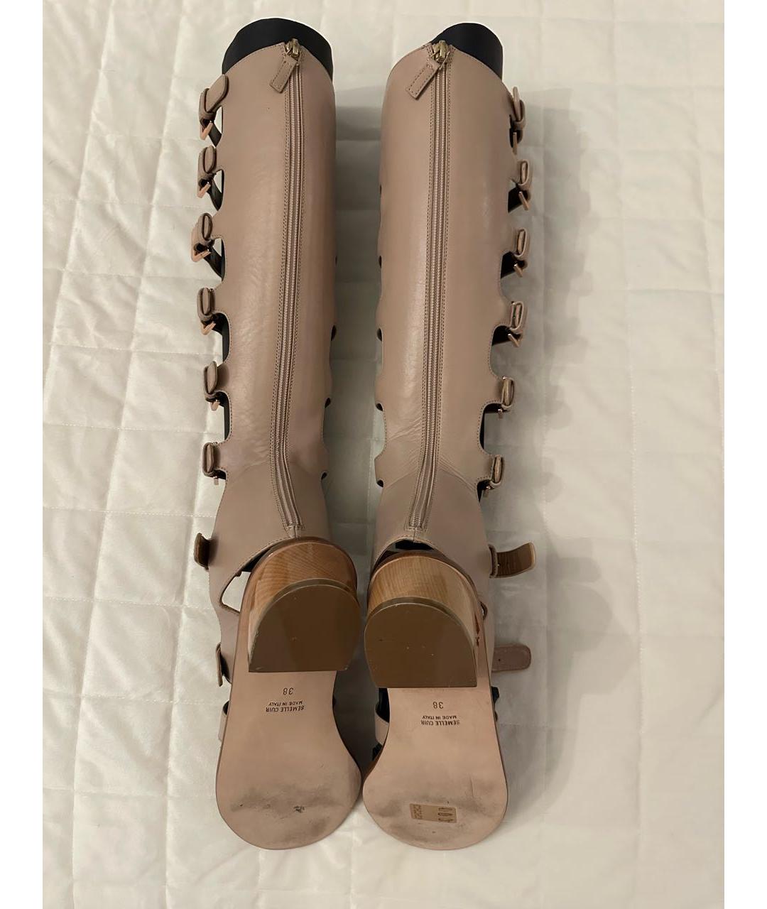LAURENCE DACADE Бежевые кожаные сандалии, фото 8