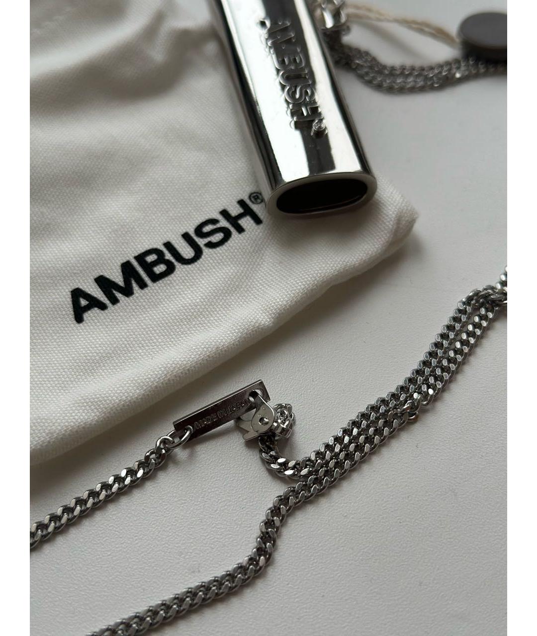 AMBUSH Серебряная с серебряным покрытием цепочка/подвеска, фото 8
