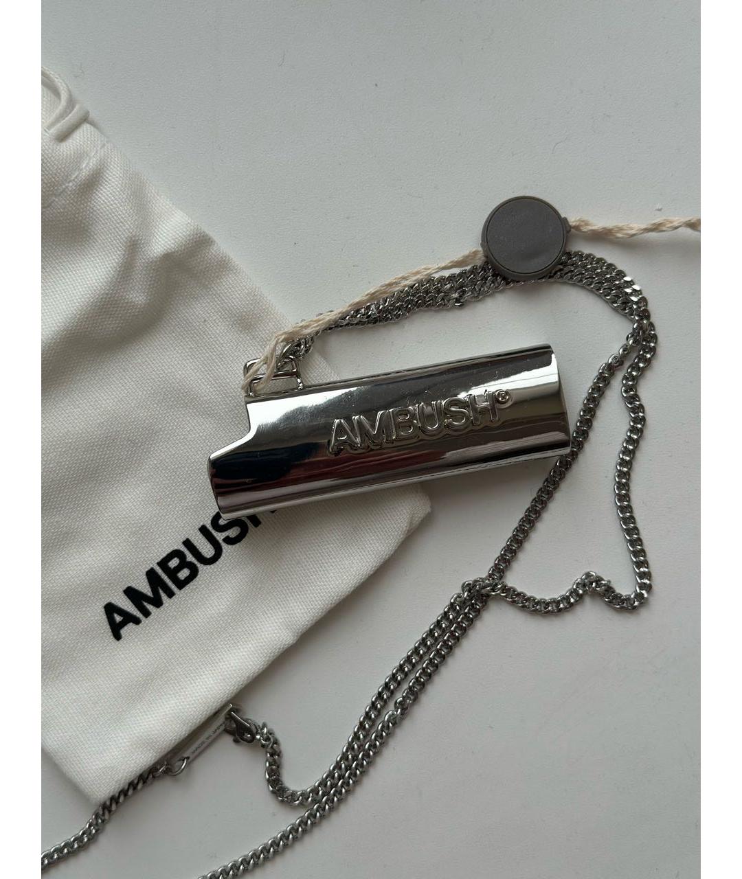 AMBUSH Серебряная с серебряным покрытием цепочка/подвеска, фото 6