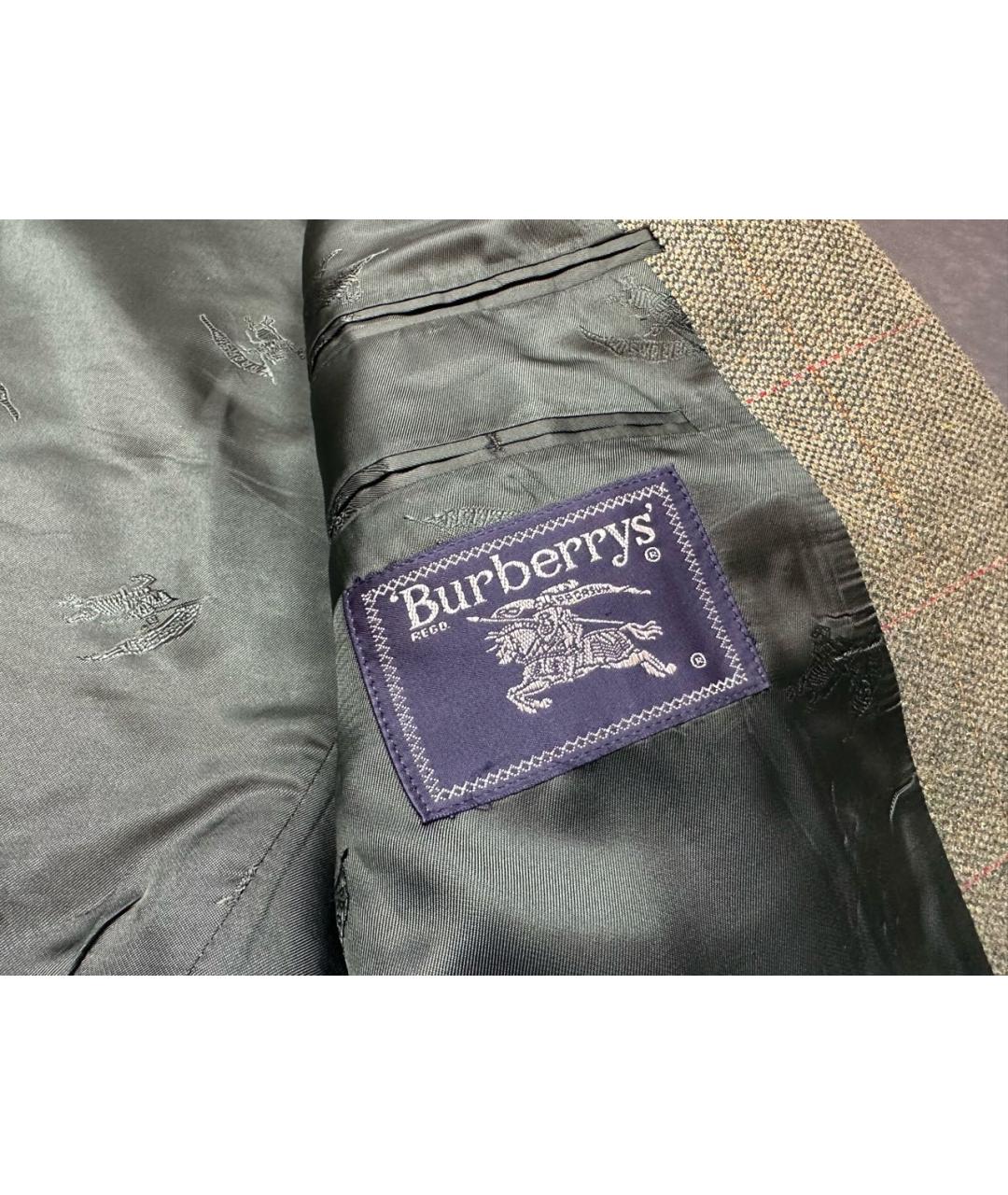 BURBERRY Коричневый шерстяной пиджак, фото 4