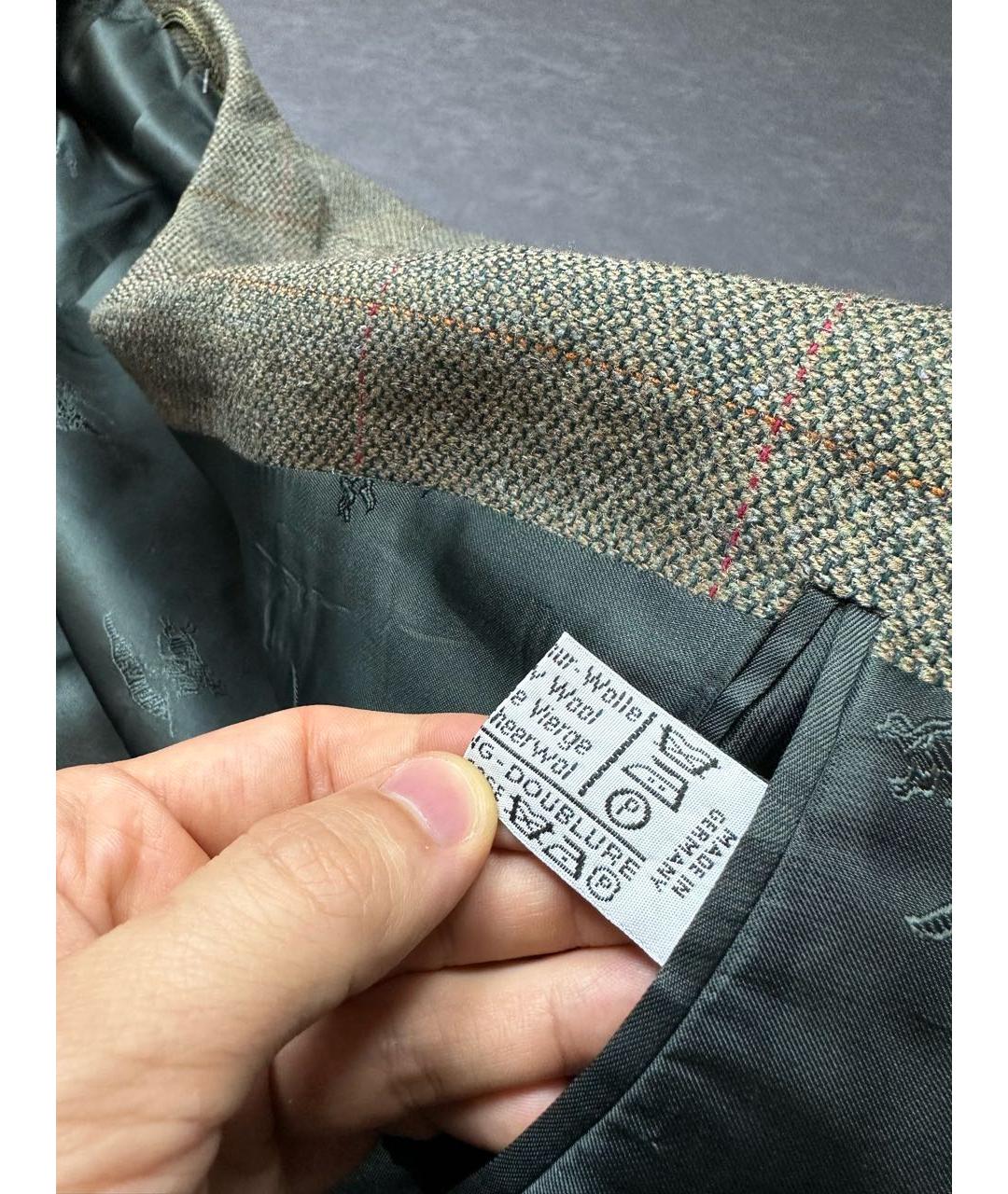 BURBERRY Коричневый шерстяной пиджак, фото 6