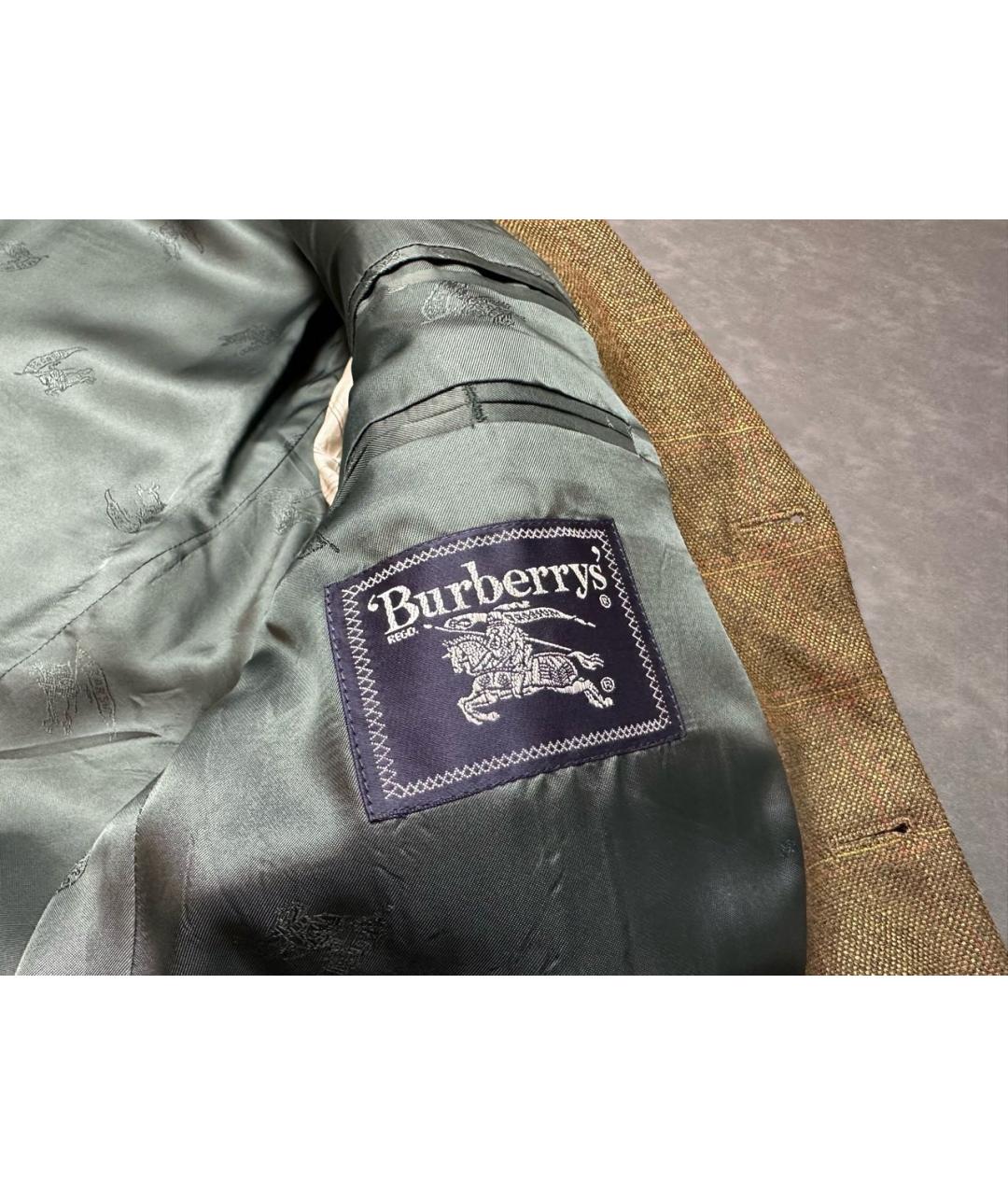 BURBERRY Коричневый шерстяной пиджак, фото 5