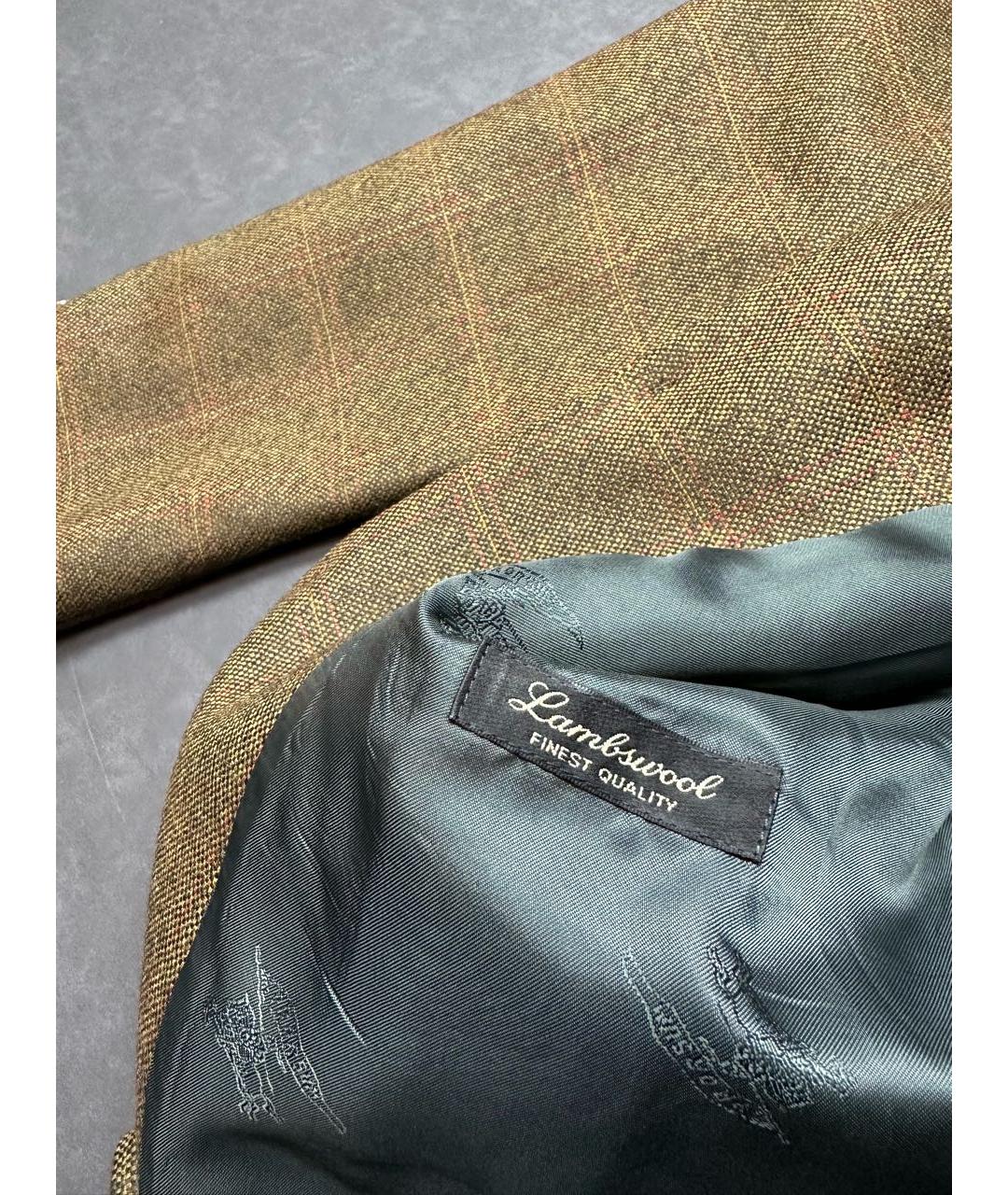 BURBERRY Коричневый шерстяной пиджак, фото 6