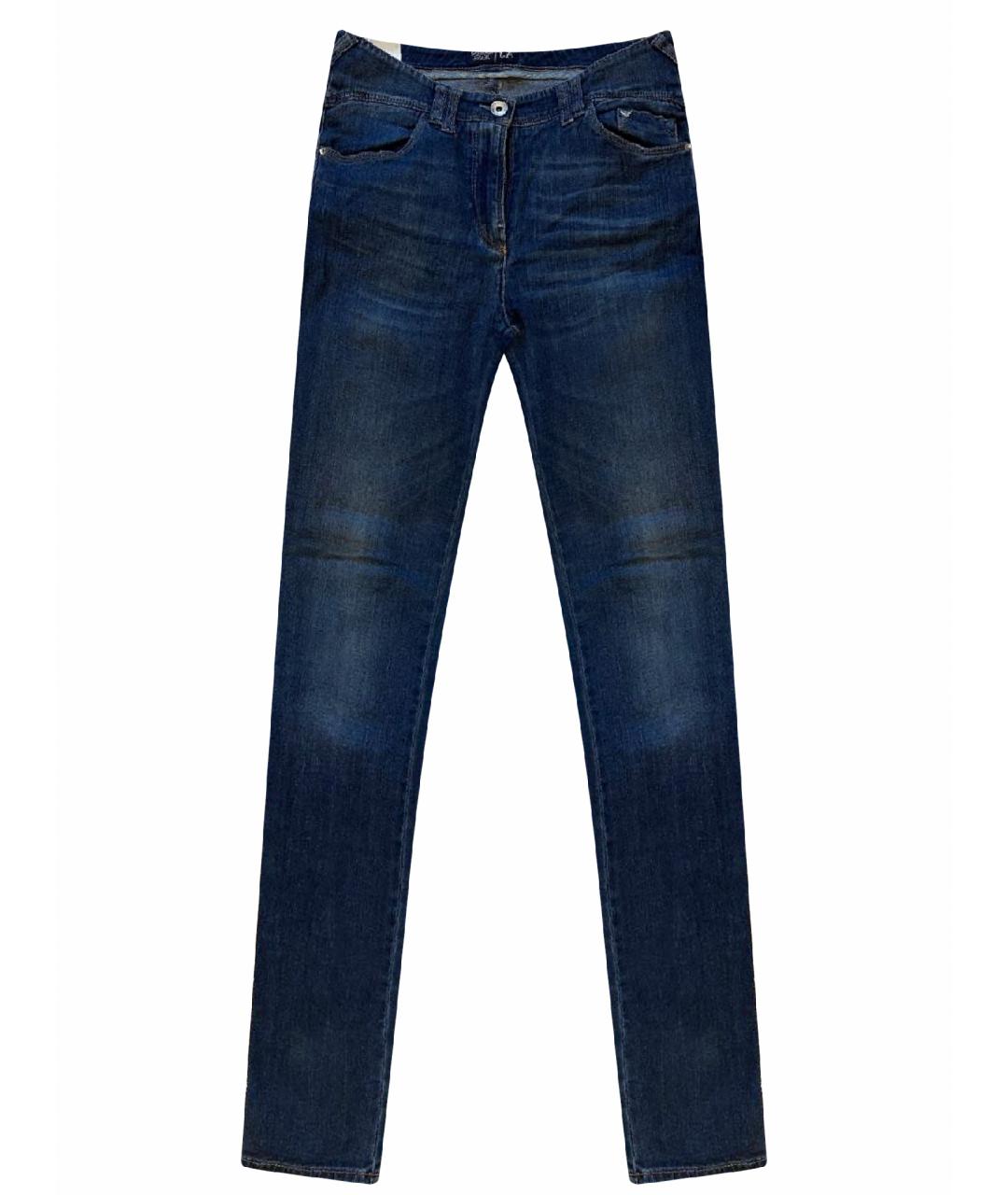 ARMANI JEANS Синие хлопковые джинсы слим, фото 1