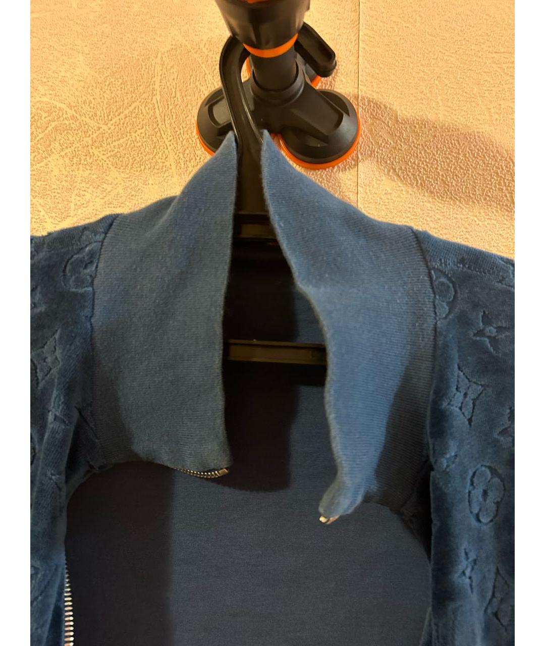 LOUIS VUITTON PRE-OWNED Синий бархатный джемпер / свитер, фото 5