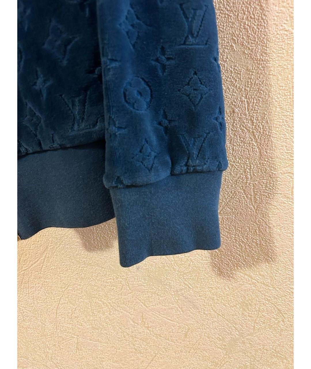 LOUIS VUITTON PRE-OWNED Синий бархатный джемпер / свитер, фото 4