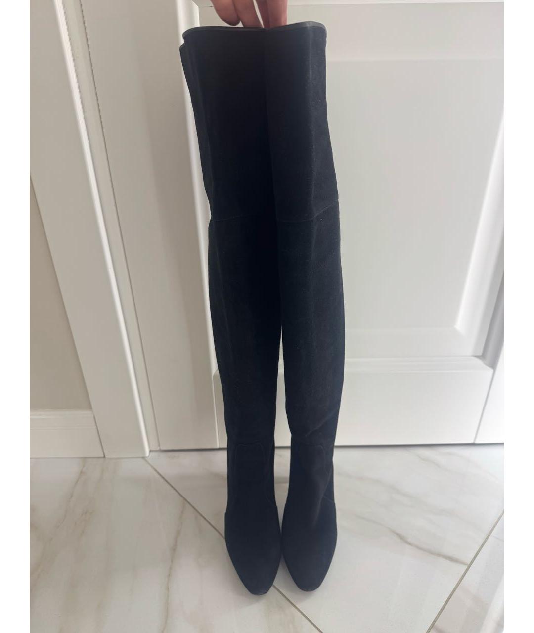 GIANVITO ROSSI Черные замшевые ботфорты, фото 2