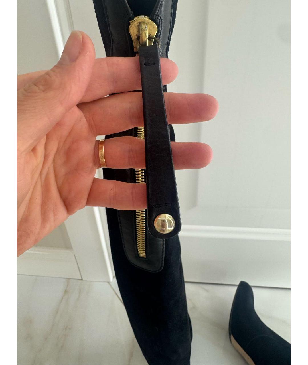 GIANVITO ROSSI Черные замшевые ботфорты, фото 6