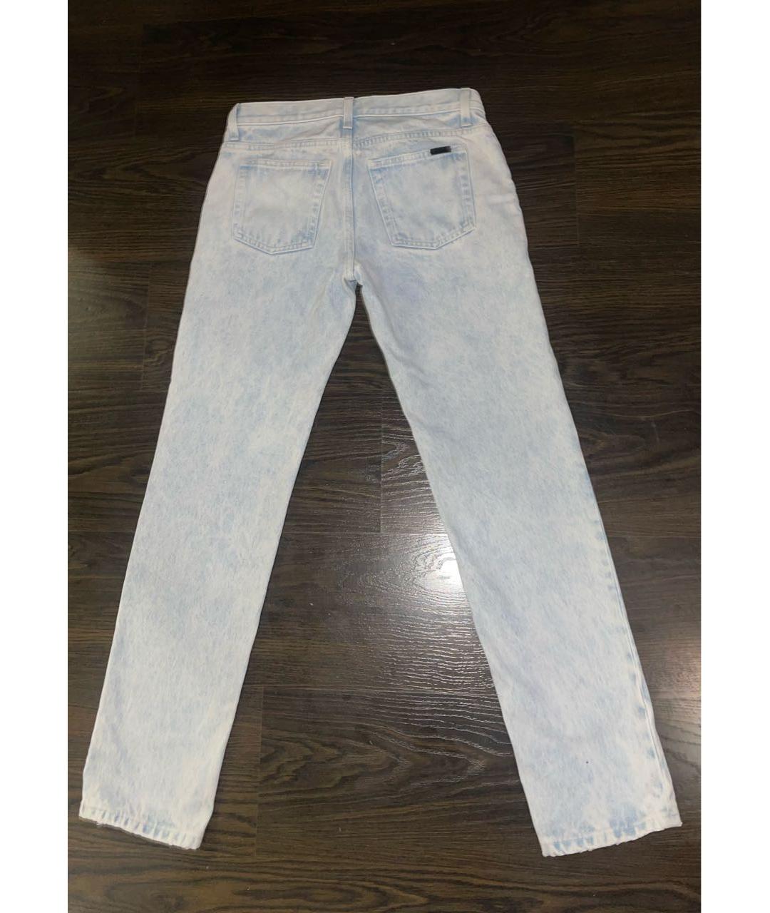 SAINT LAURENT Хлопковые прямые джинсы, фото 3