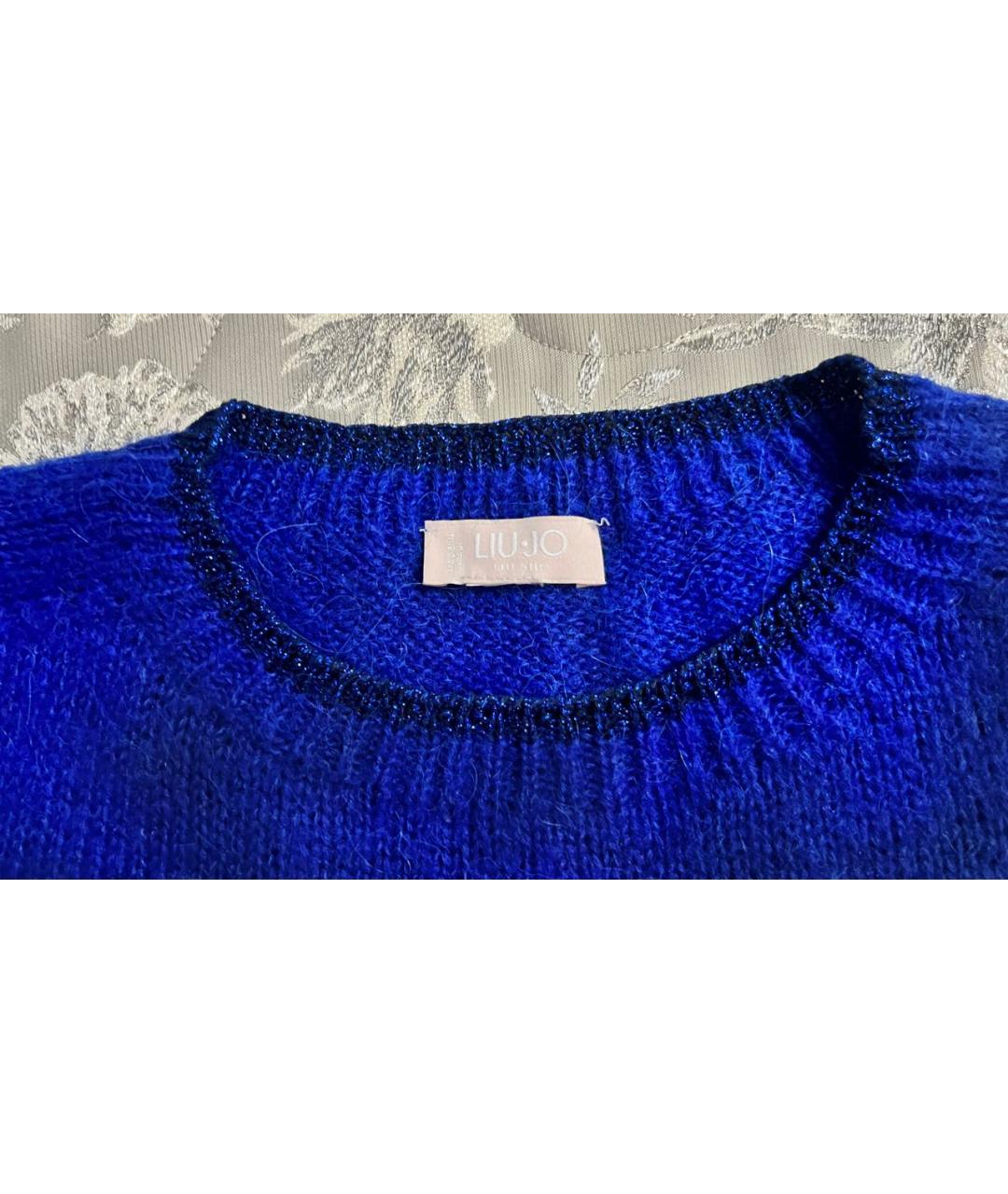 LIU JO Синий шерстяной джемпер / свитер, фото 3