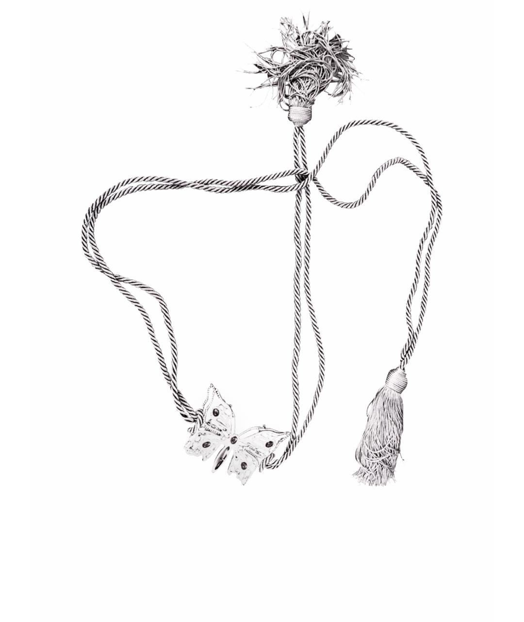 VALENTINO Серебрянный пелетеный ремень, фото 1