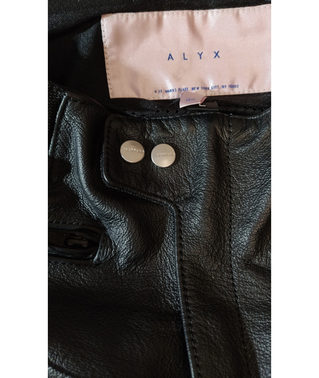 ALYX Черные кожаные прямые брюки, фото 8