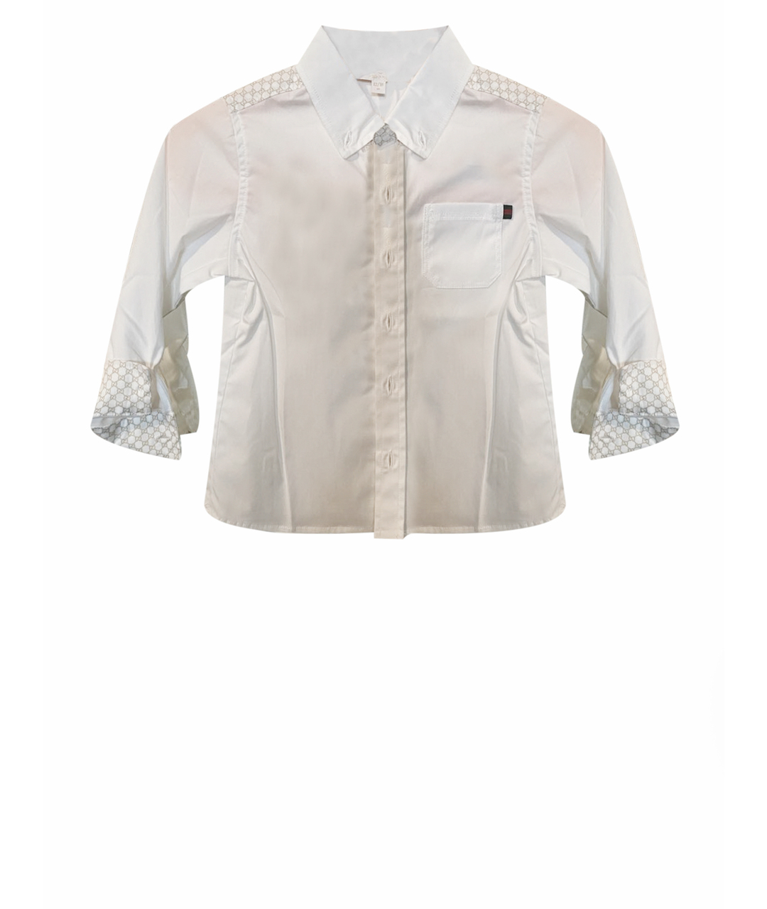 GUCCI Белая хлопковая детская рубашка, фото 1
