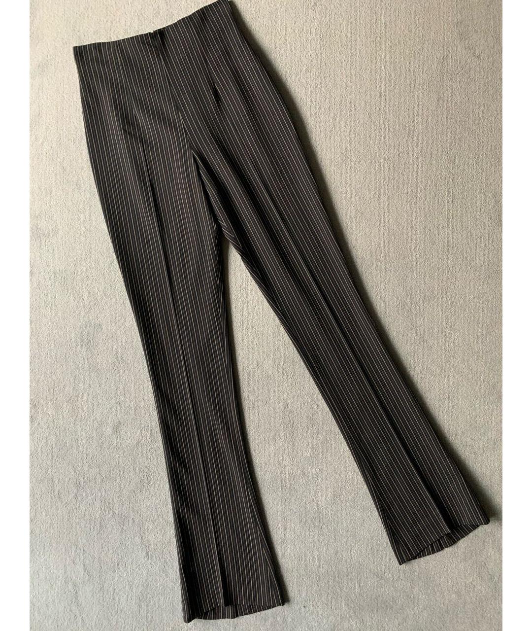 RALPH LAUREN PURPLE LABEL Черные шерстяные брюки узкие, фото 9
