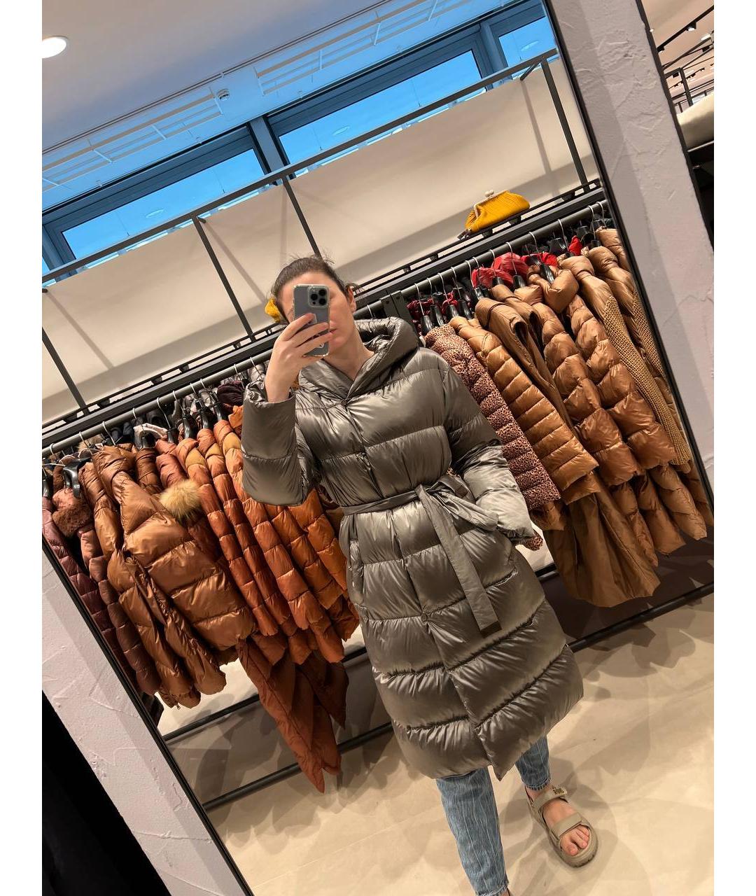 MAX MARA Серый пуховик, фото 2