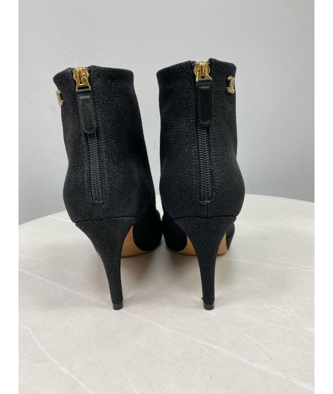 CHANEL Черные текстильные полусапоги, фото 4