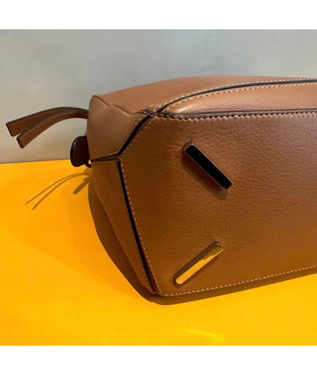 LOEWE Коричневая кожаная сумка через плечо, фото 6