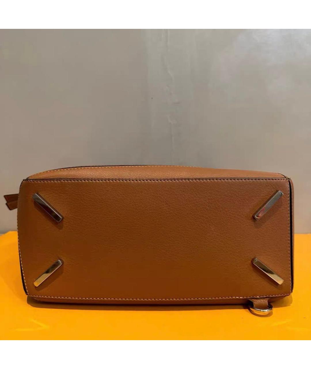 LOEWE Коричневая кожаная сумка через плечо, фото 5