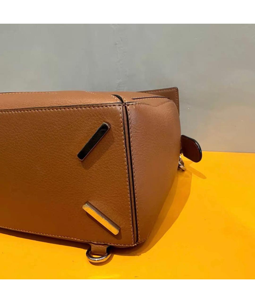 LOEWE Коричневая кожаная сумка через плечо, фото 7