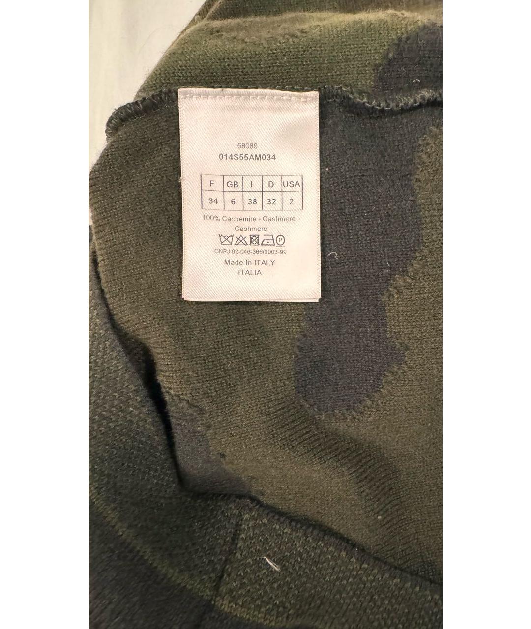 CHRISTIAN DIOR Зеленый кашемировый джемпер / свитер, фото 5