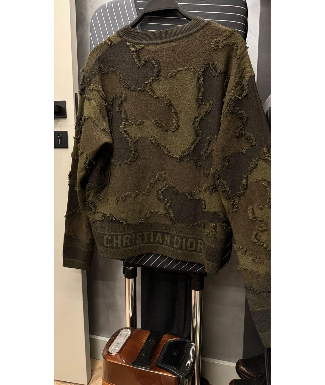 CHRISTIAN DIOR Зеленый кашемировый джемпер / свитер, фото 4