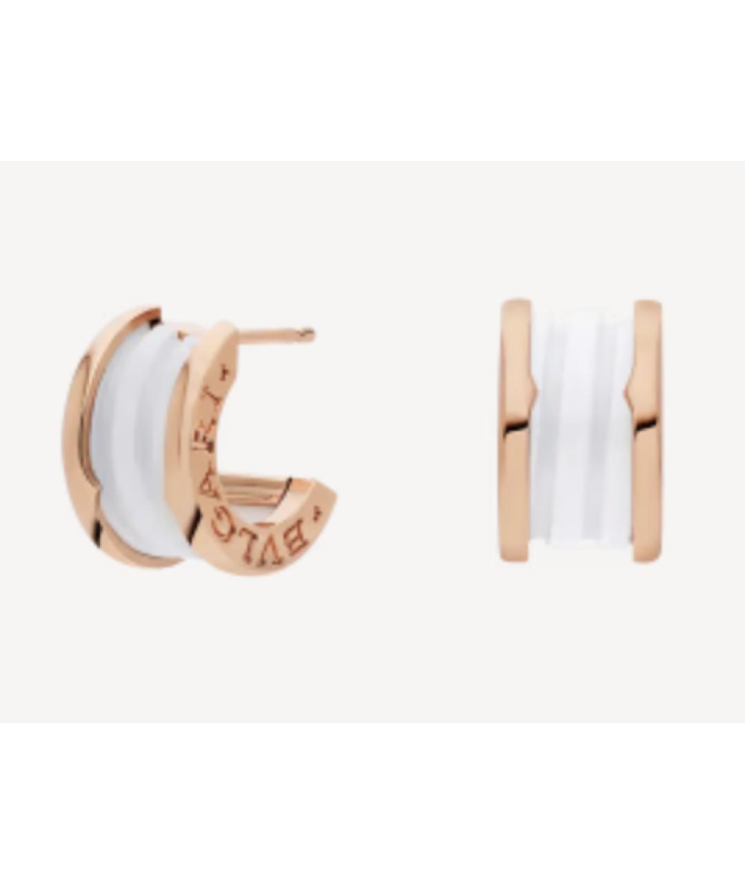 BVLGARI Золотые серьги из розового золота, фото 7