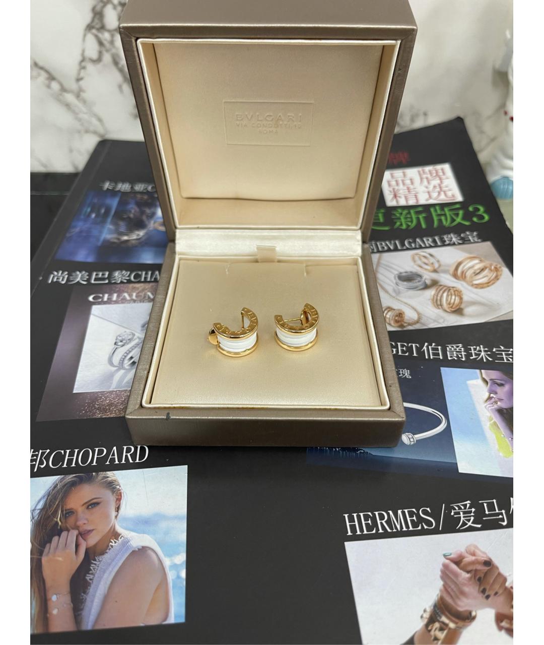 BVLGARI Золотые серьги из розового золота, фото 2