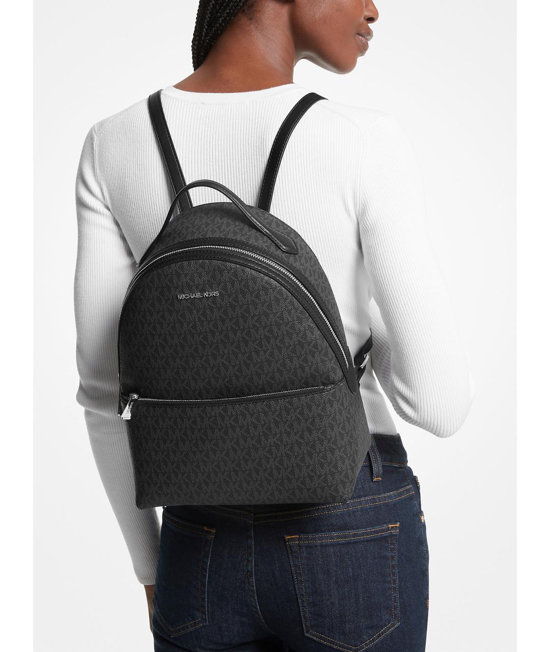 MICHAEL KORS Черный рюкзак из искусственной кожи, фото 4
