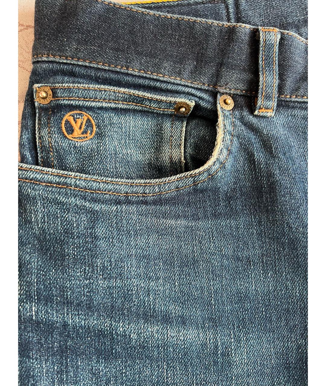 LOUIS VUITTON PRE-OWNED Серые хлопко-эластановые джинсы скинни, фото 5