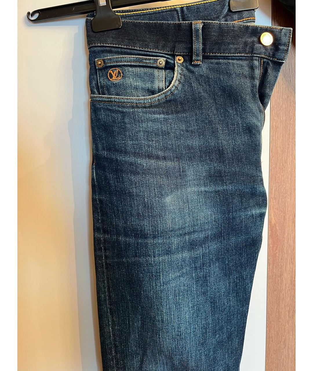 LOUIS VUITTON PRE-OWNED Серые хлопко-эластановые джинсы скинни, фото 8