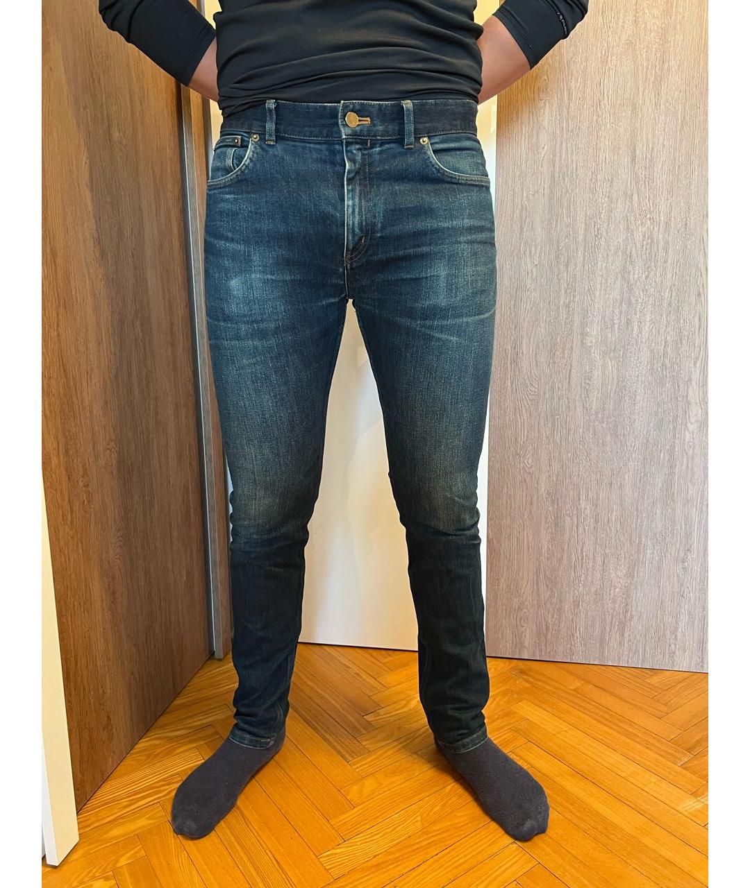LOUIS VUITTON PRE-OWNED Серые хлопко-эластановые джинсы скинни, фото 9