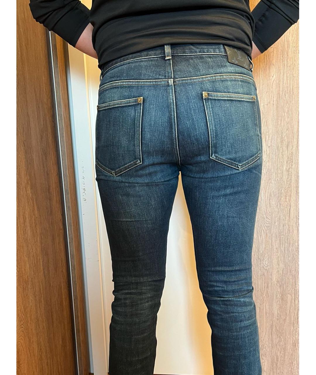 LOUIS VUITTON PRE-OWNED Серые хлопко-эластановые джинсы скинни, фото 2