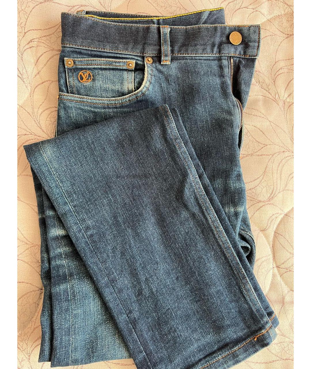 LOUIS VUITTON PRE-OWNED Серые хлопко-эластановые джинсы скинни, фото 7